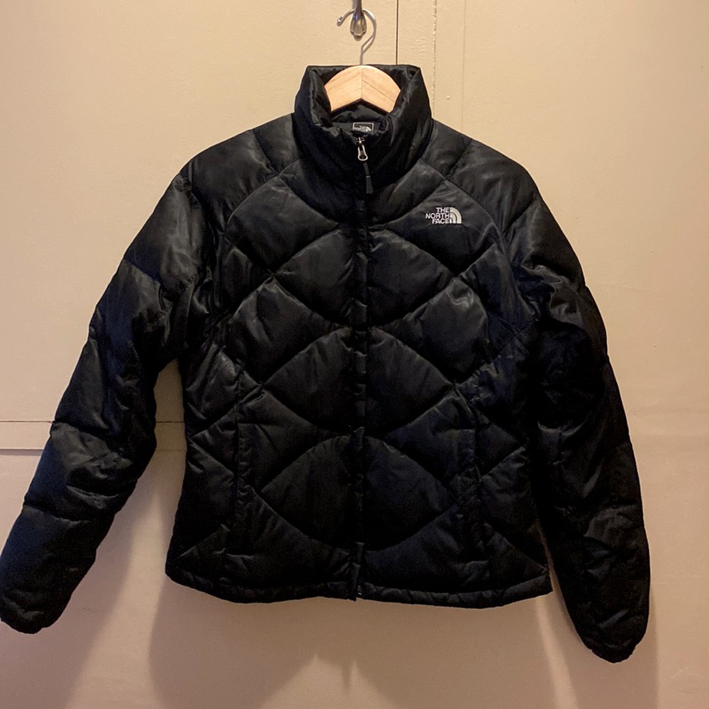 EUC North Face Black Down Puffer Jacket Puffy Coat